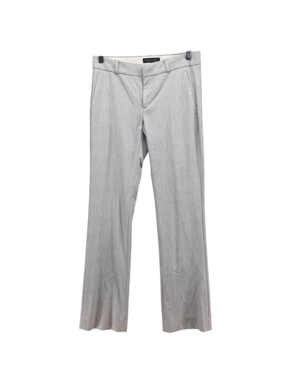 Banana Republic Logan Pants Womens Grey Straight Leg Flat Front Size 6